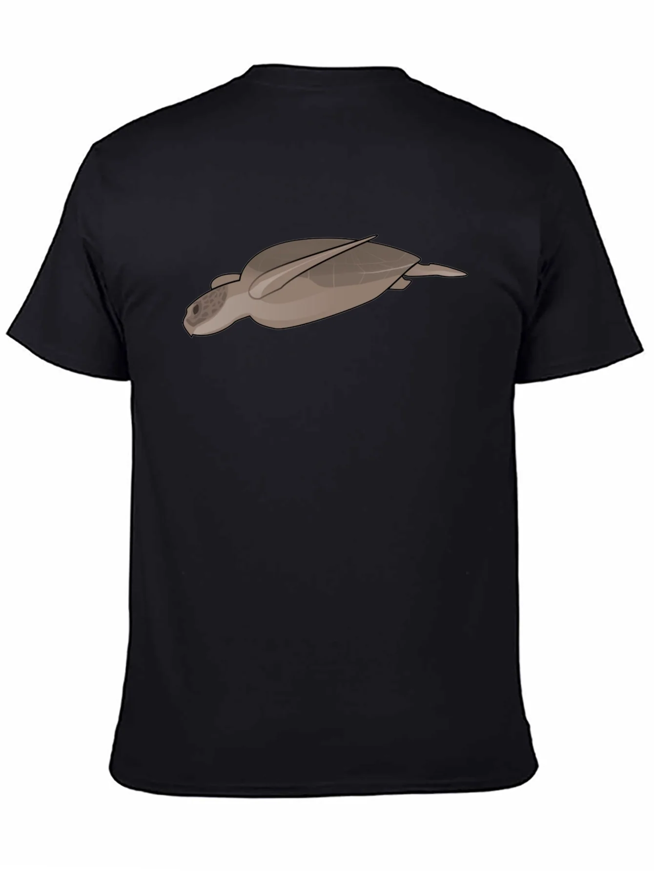 Sea Turtle Graphic Tee - Black Casual T-Shirt