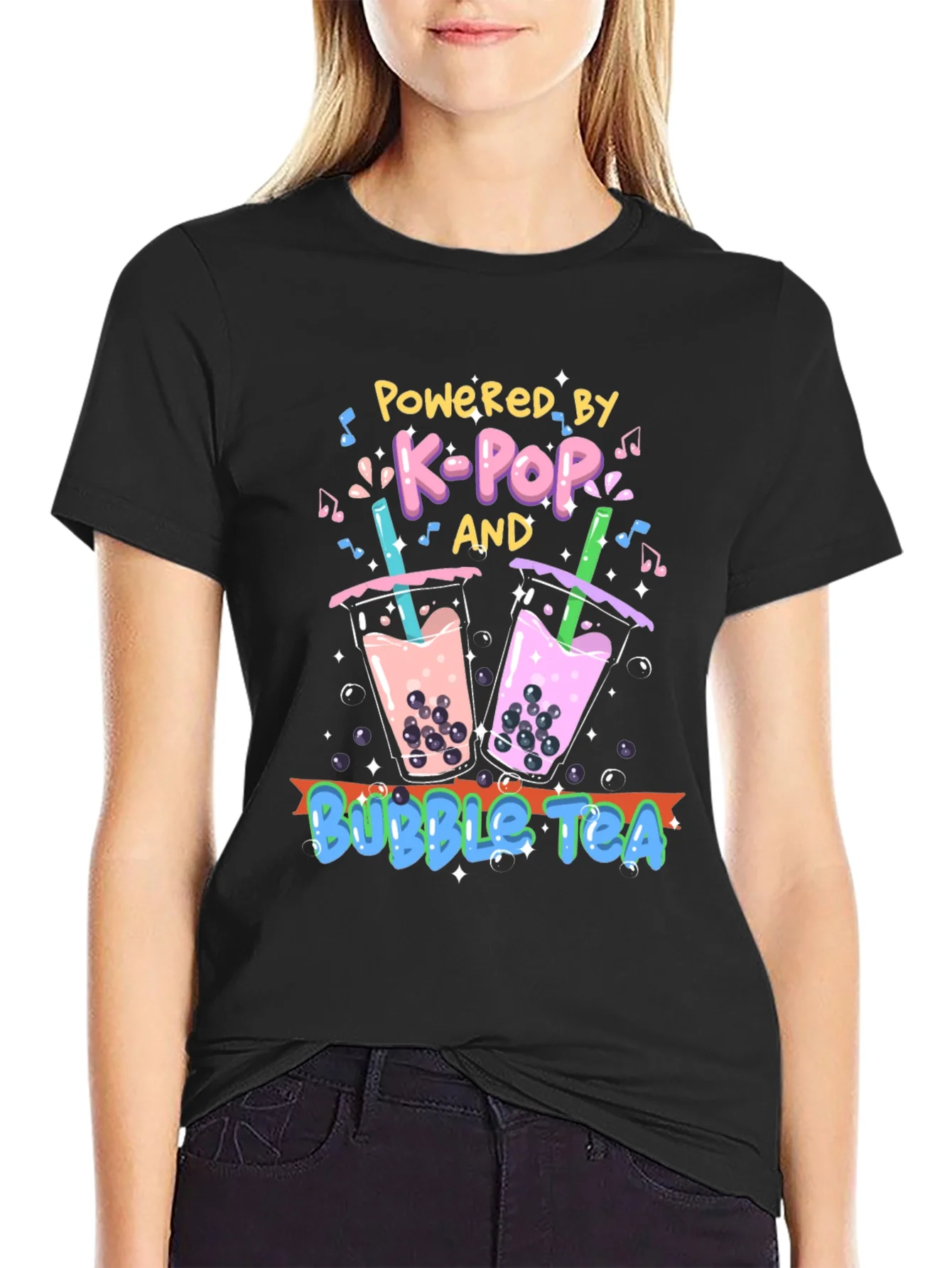K-Pop and Bubble Tea Graphic T-Shirt