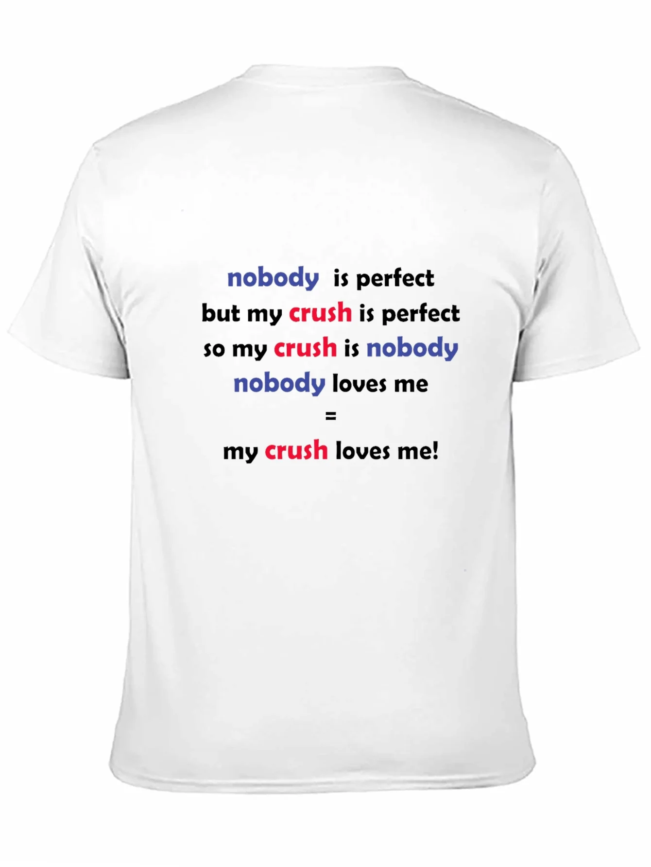 Funny Crush T-Shirt - Nobody is Perfect