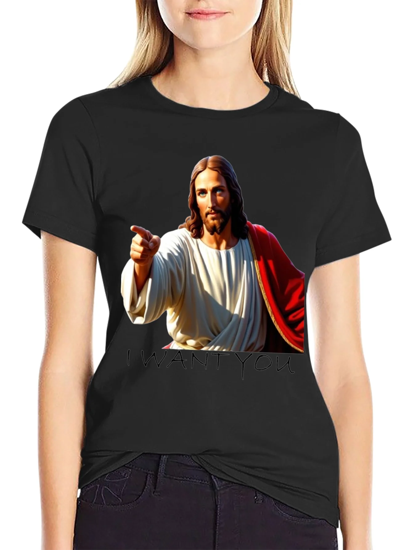 Jesus I Want You Black T-Shirt