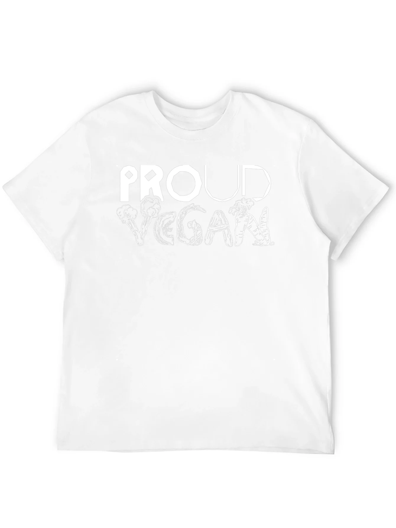 Proud Vegan T-Shirt: Vegetable Letter Design Unisex