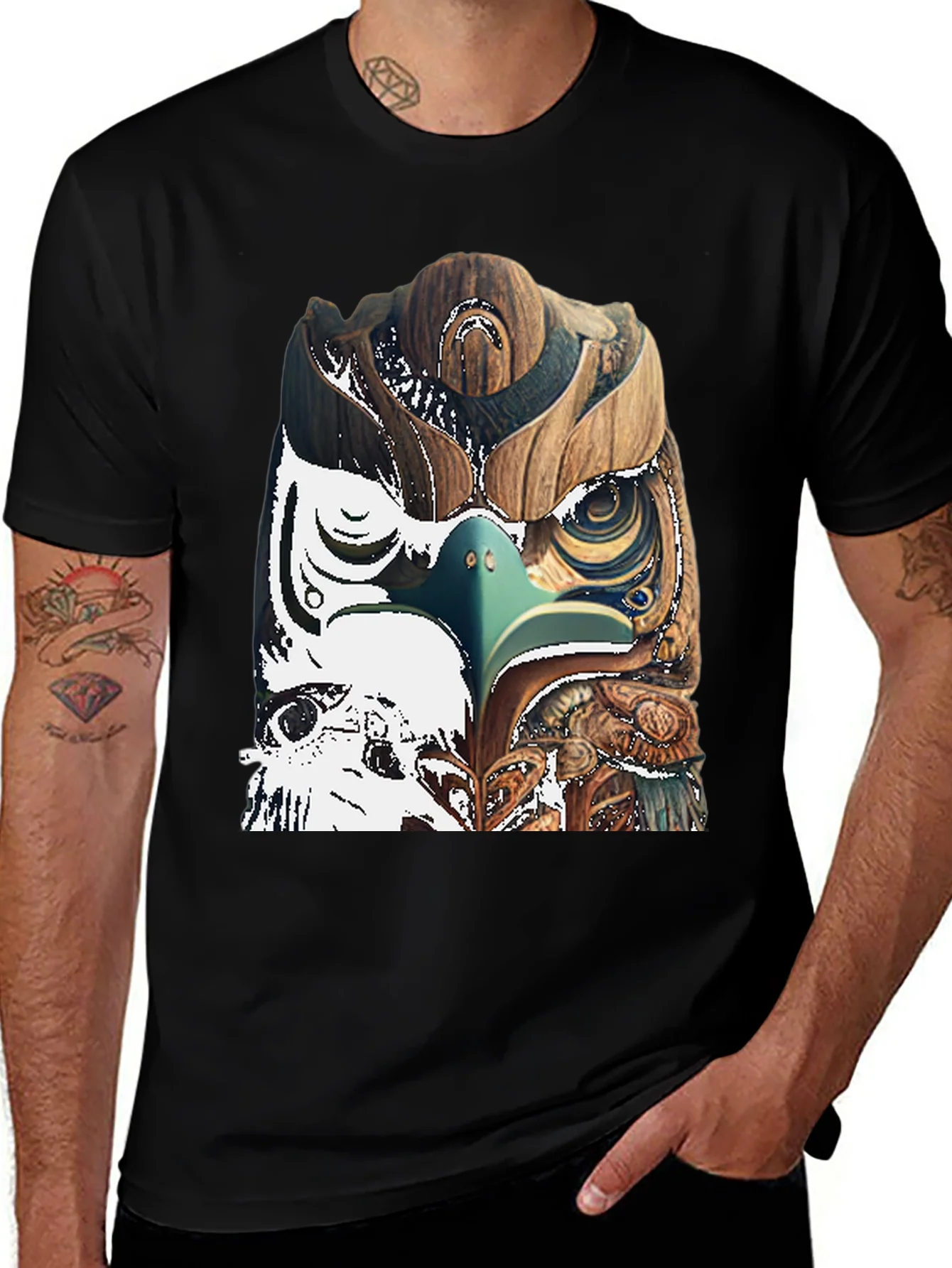 Wood Owl Graphic Tee - Unique Nature Style