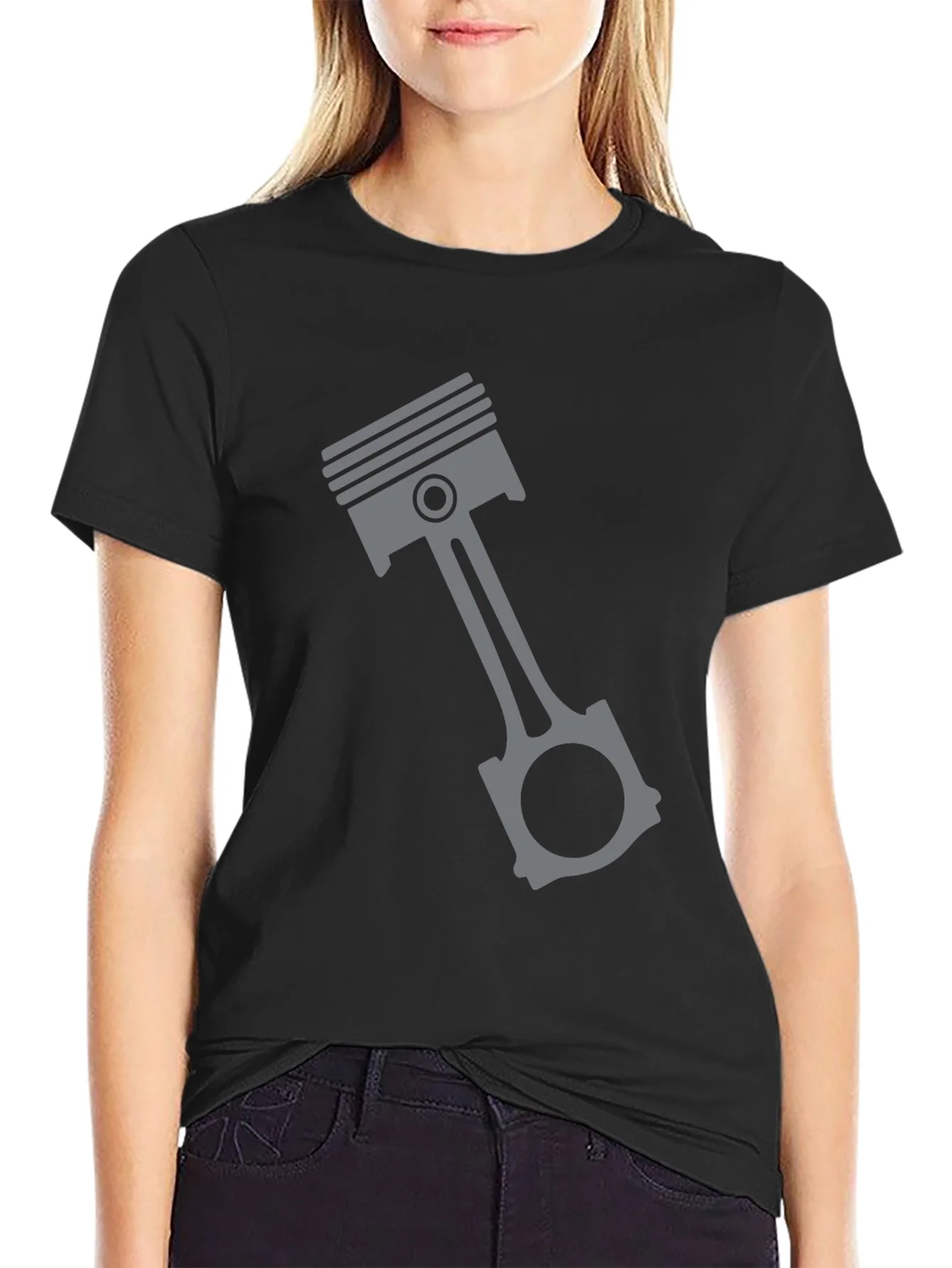 Piston Graphic Tee - Black Engine Enthusiast T-Shirt