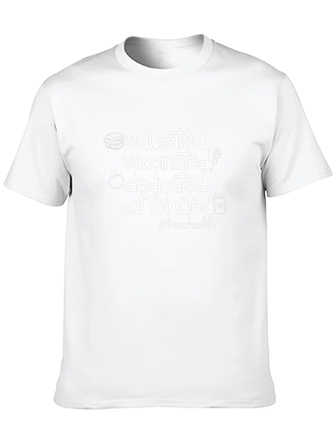 Educated Vaccinated Dedicated Caffeinated T-Shirt