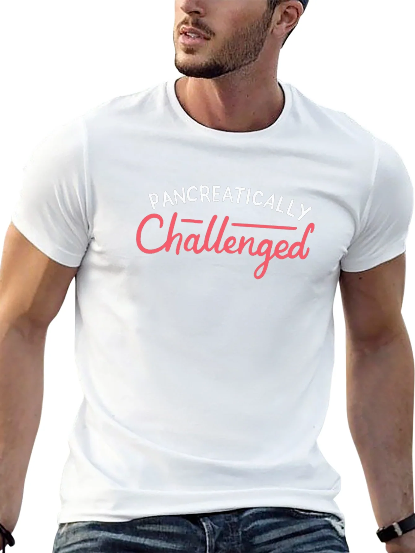 Pancreatically Challenged Black Graphic Tee