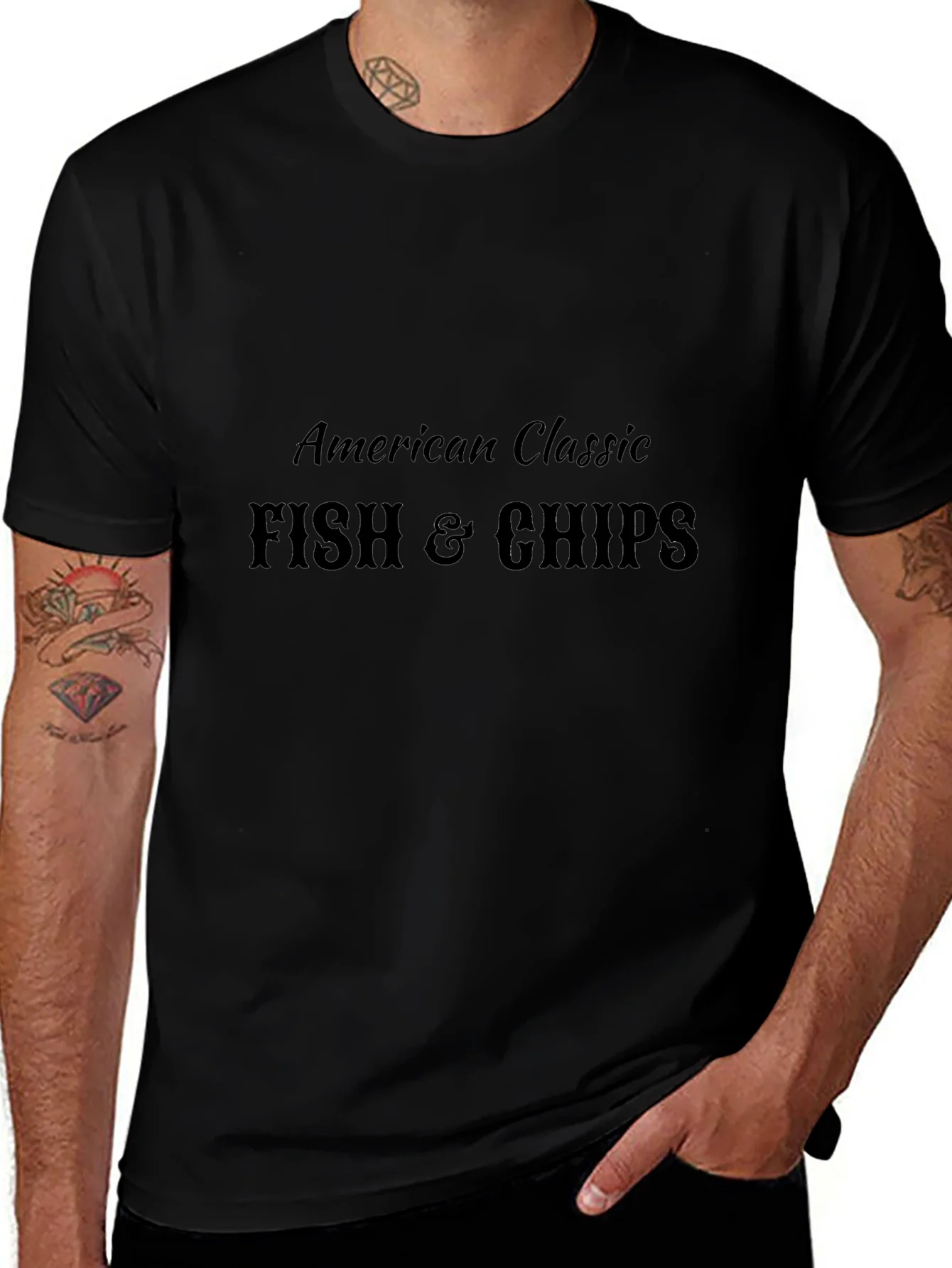 American Classic Fish & Chips Graphic T-Shirt